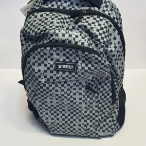 Street Urban Checkered Ранец– Сив и Црн - Image 1